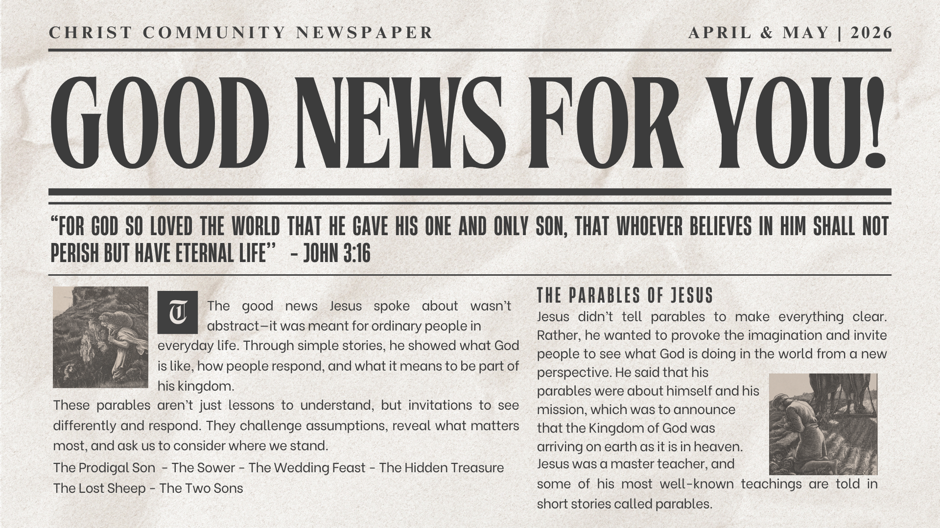 Good News For You: Return of the Prodigal